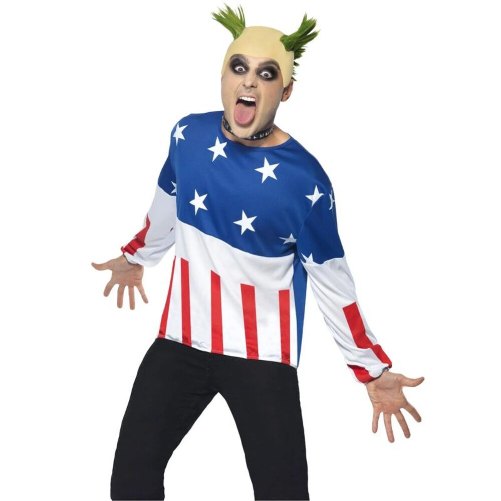 Smiffys Mens Party Starter Costume Set / Blue/White/Red